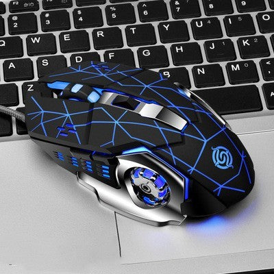 Macro Definition Gaming Competitive Office Home Metal Backboard Housing USB Wired Mouse.