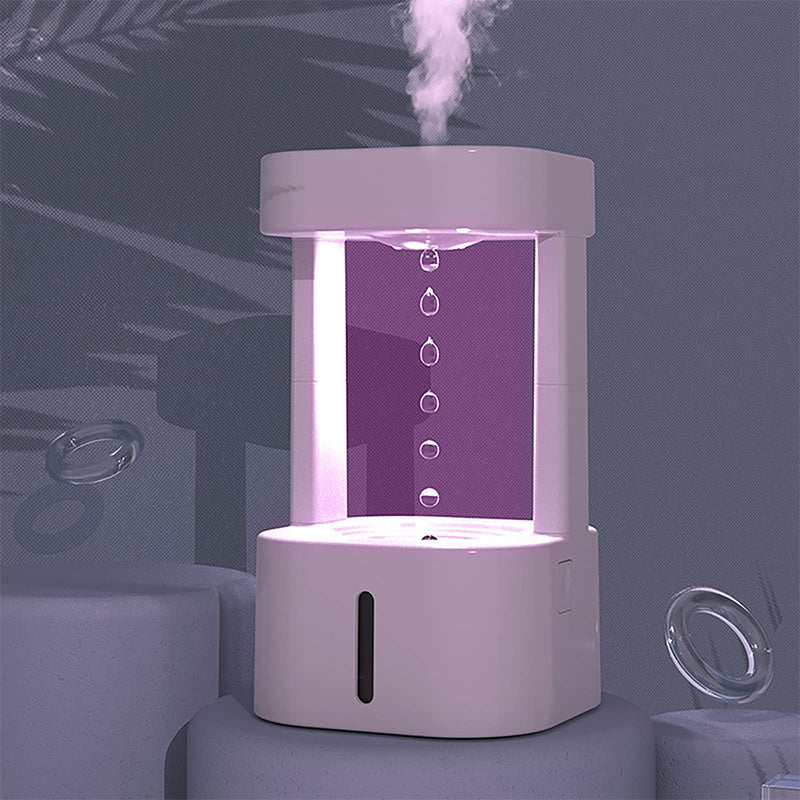 Creative Anti-gravity Water Drop Humidifier With 580ML Water Tank.