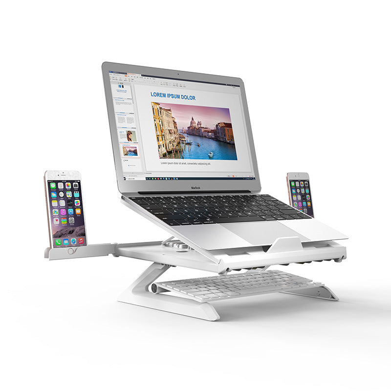 Multifunctional Folding Lift Portable Laptop Stand Monitor Increase Rack Aluminum Alloy Base.