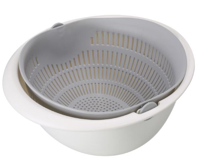 Double-Dish Sink Drain Basket/Kitchen Panning Wash Fruit Basket