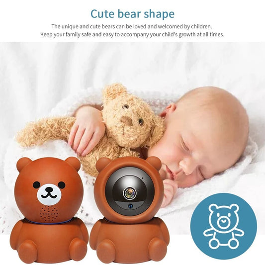 Wifi IP BabyRoom 1080P Bear Security Camera With Night Vision.