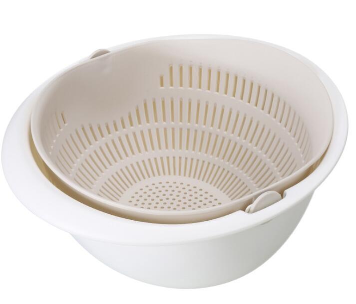 Double-Dish Sink Drain Basket/Kitchen Panning Wash Fruit Basket