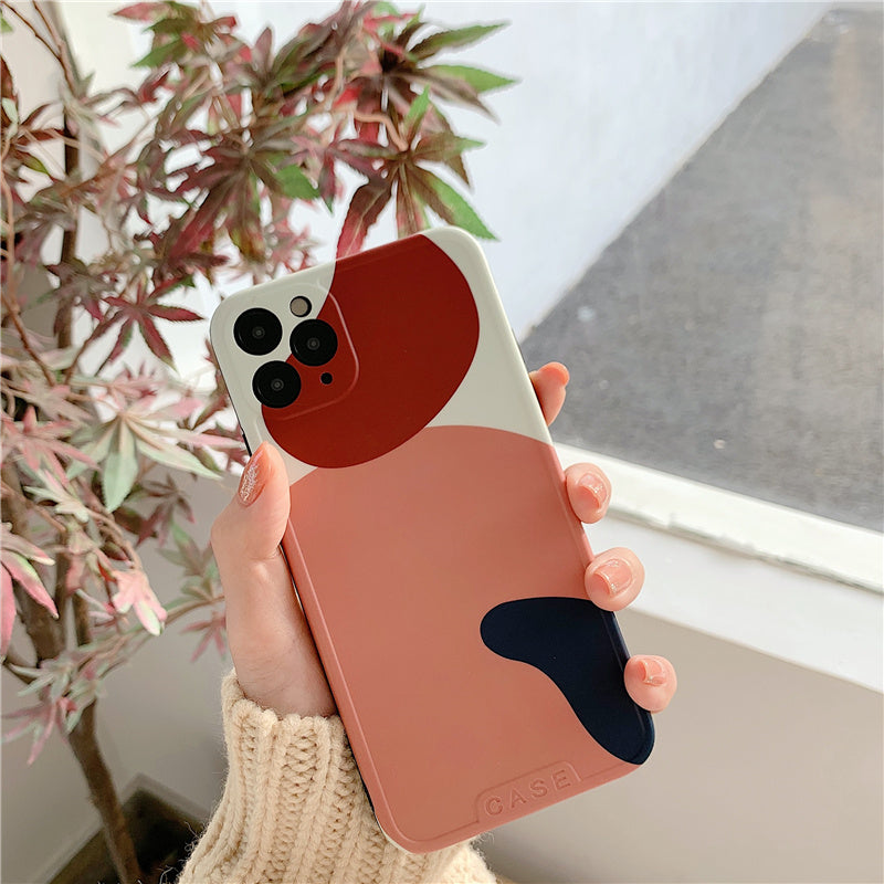 Milky Color Block Phone Case.