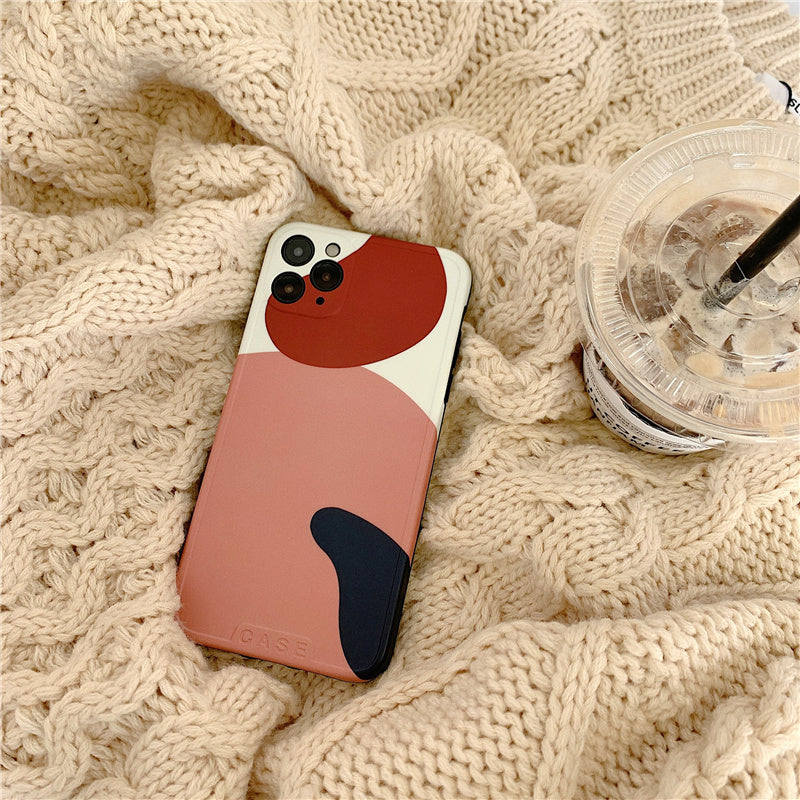 Milky Color Block Phone Case.