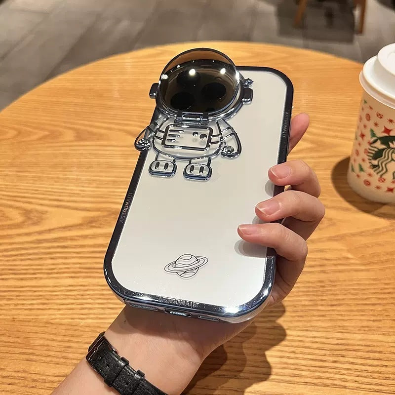 Astronaut Phone Case With Flip Invisible Bracket.