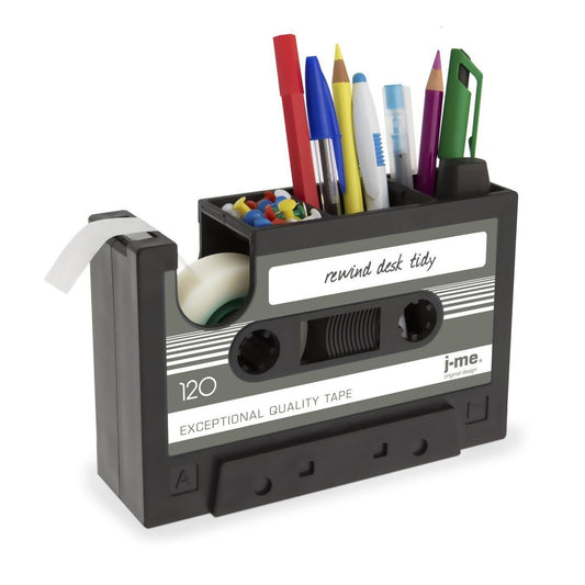 Home Office Cassette Tape Dispenser Pen Holder.