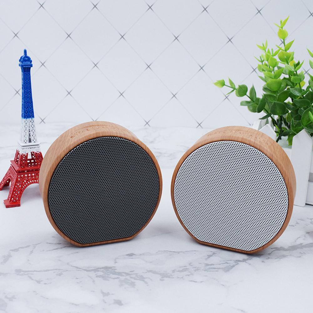 Mini Wood Bluetooth Speaker Portable Outdoor Wireless Supports AUX TF