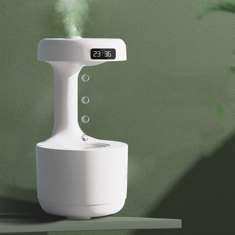 Bedroom Anti-Gravity Humidifier With Clock Water Drop Backflow, Aroma Diffuser And Large Capacity Office & Bedroom Mute Heavy Fog Household Sprayer.