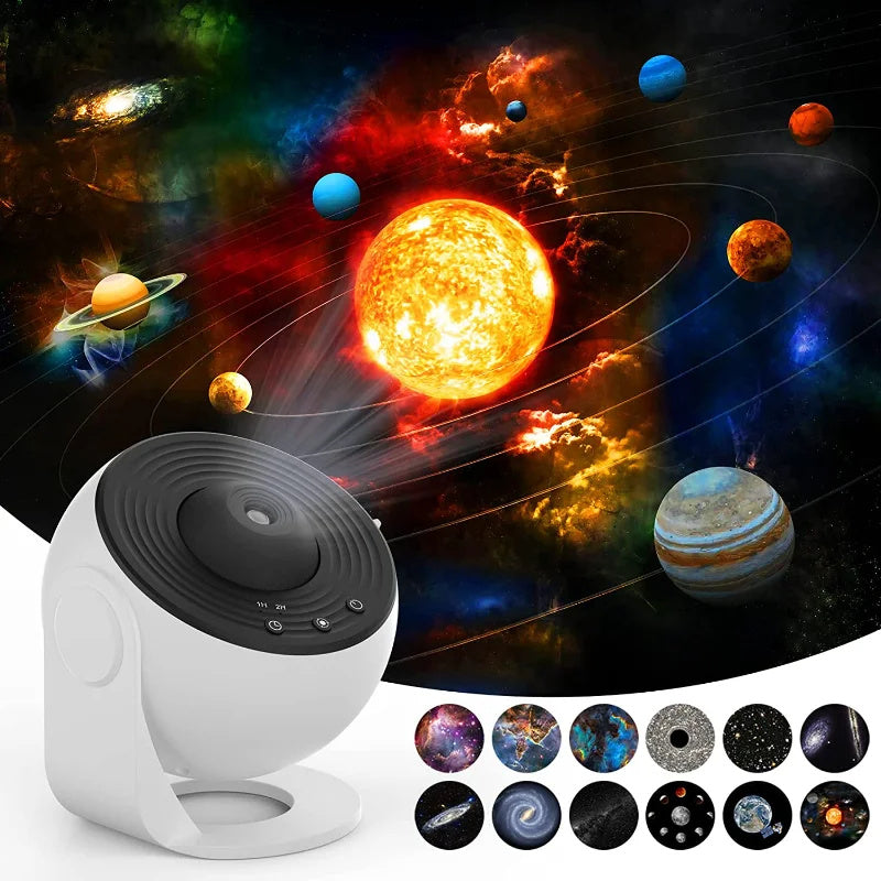 Night Light Galaxy Projector 360 Rotate Planetarium Lamp For Kids Bedroom.