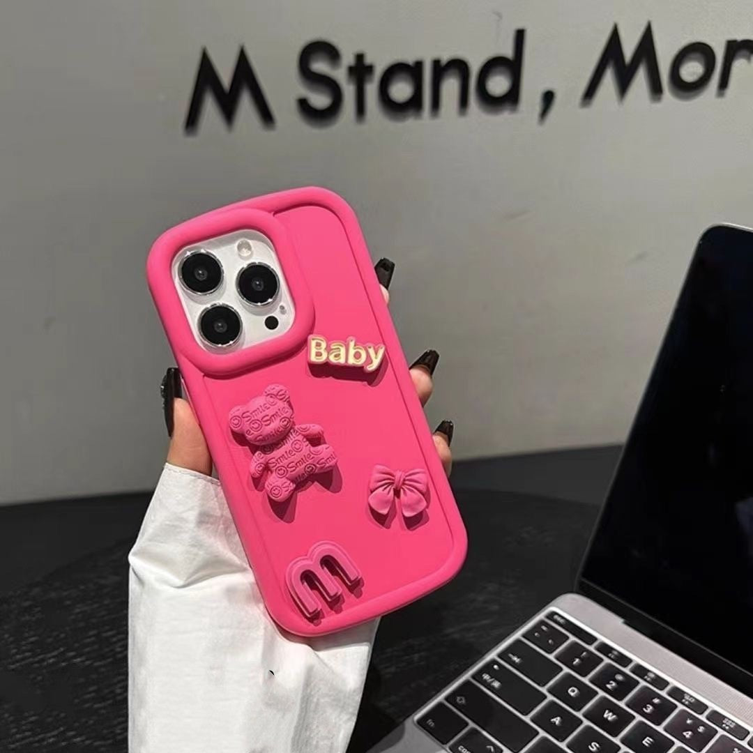 Pink Bear Phone Case.