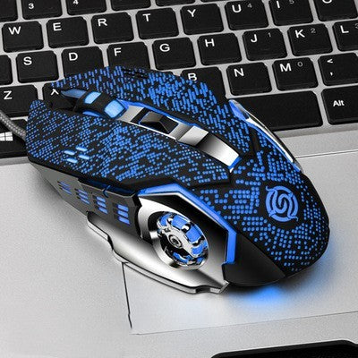 Macro Definition Gaming Competitive Office Home Metal Backboard Housing USB Wired Mouse.