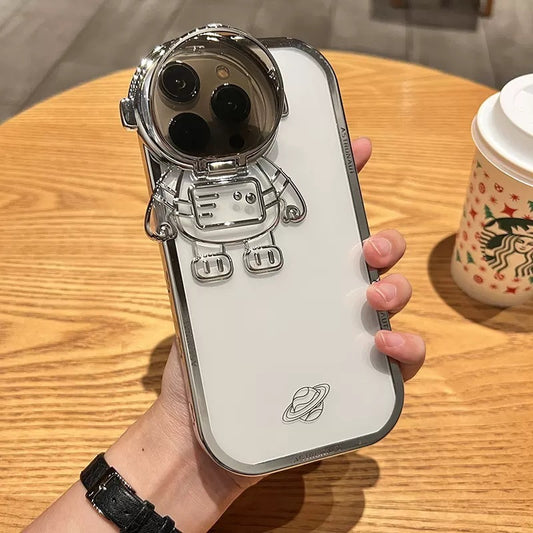 Astronaut Phone Case With Flip Invisible Bracket.