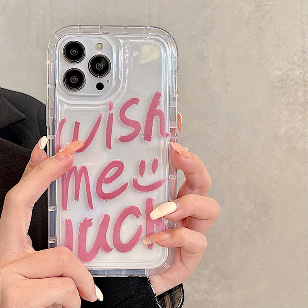 "Wish Me Luck" Silicone Pattern Phone Case.