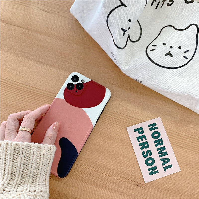 Milky Color Block Phone Case.