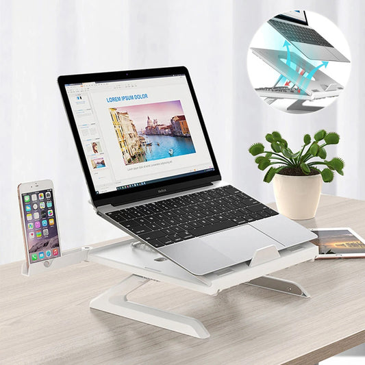 Multifunctional Folding Lift Portable Laptop Stand Monitor Increase Rack Aluminum Alloy Base.