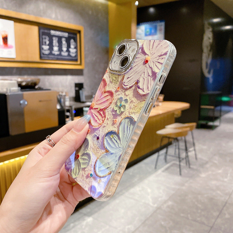 Blue Light Color Flower Phone Case