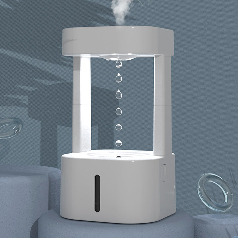 Creative Anti-gravity Water Drop Humidifier With 580ML Water Tank.