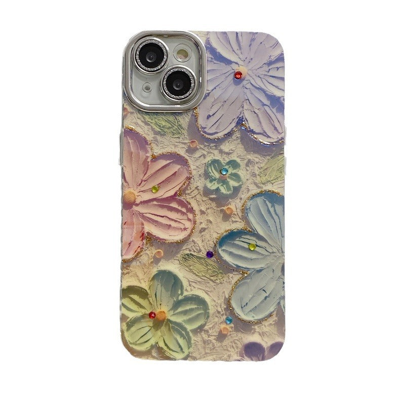 Blue Light Color Flower Phone Case