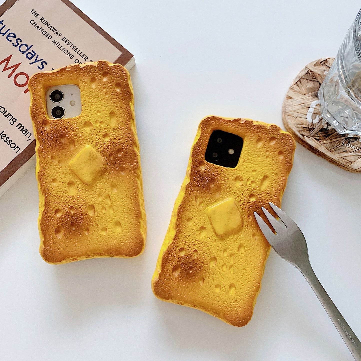 Trendy Silicone Toast Bread Phone Case.