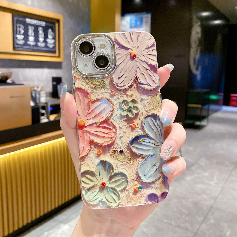 Blue Light Color Flower Phone Case