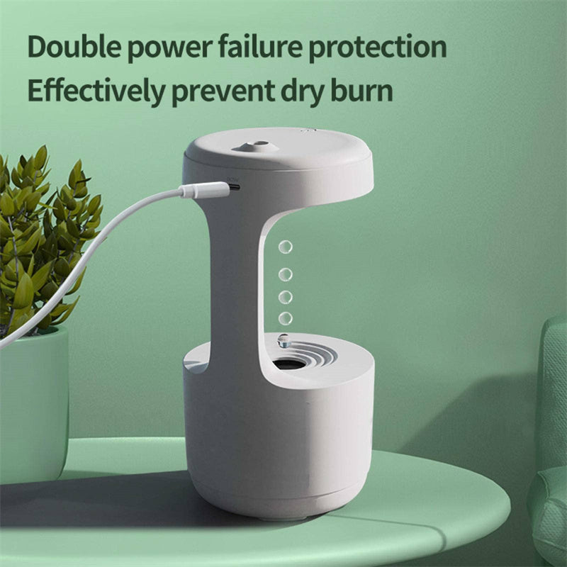 Bedroom Anti-Gravity Humidifier With Clock Water Drop Backflow, Aroma Diffuser And Large Capacity Office & Bedroom Mute Heavy Fog Household Sprayer.